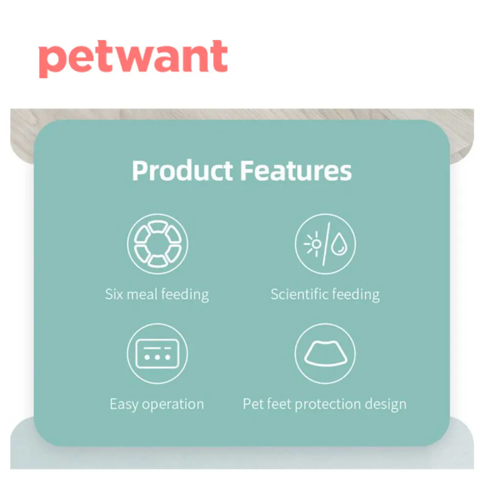 Petwant f6 donuts smart automatic 6 meals pet feeder - image 7