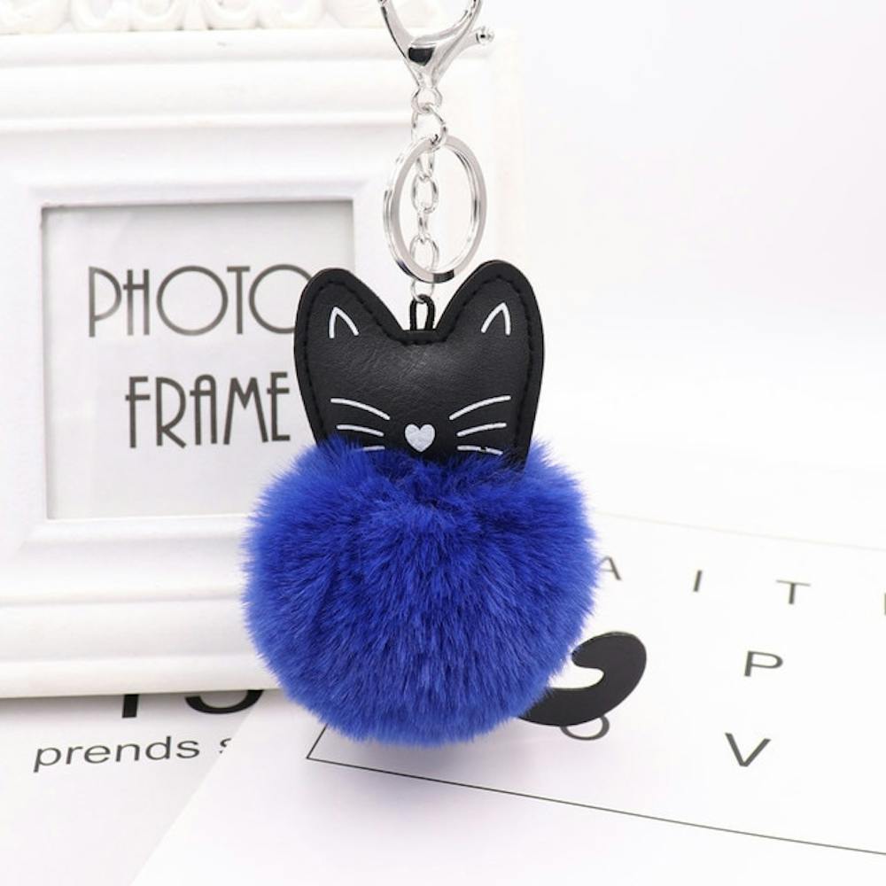 Mishcats pompom cat keychain bag pendant