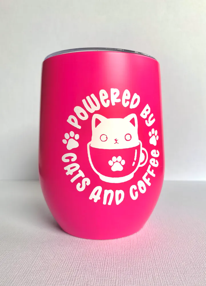 Cat cottage creations travel mug/wine tumbler