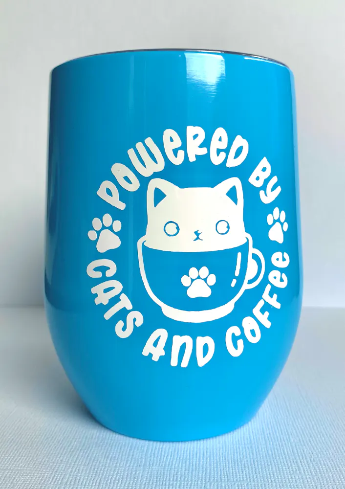 Cat cottage creations travel mug/wine tumbler