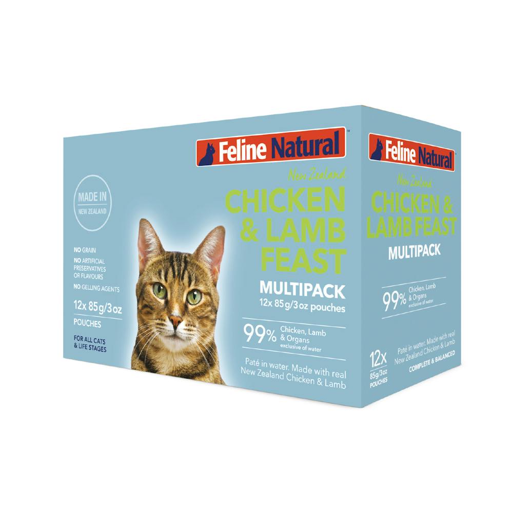 Feline natural chicken & lamb feast pouch - image 3