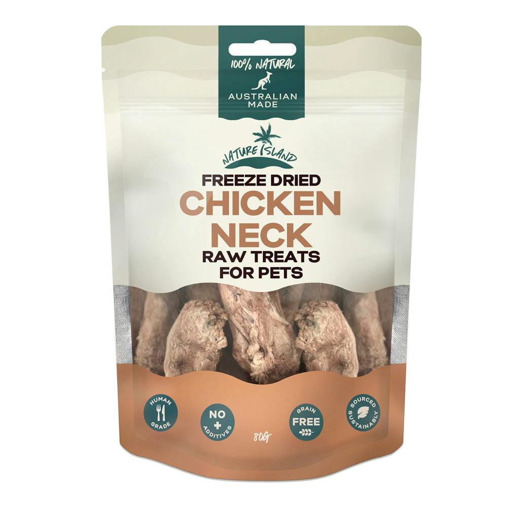 Nature island freeze dried chicken neck raw treats