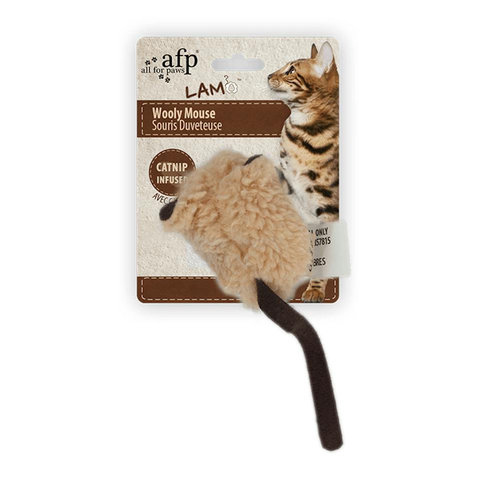 All for paws lam cat wooly mouse with soundchip - image 3