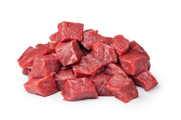Raw beef meat isolated on white