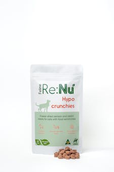 Veterinary nutrition group feline re:nu hypo crunchies