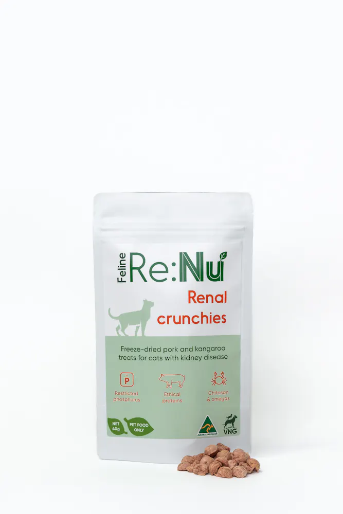 Veterinary nutrition group feline re:nu renal crunchies