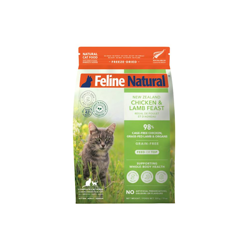 Feline natural freeze-dried chicken & lamb feast