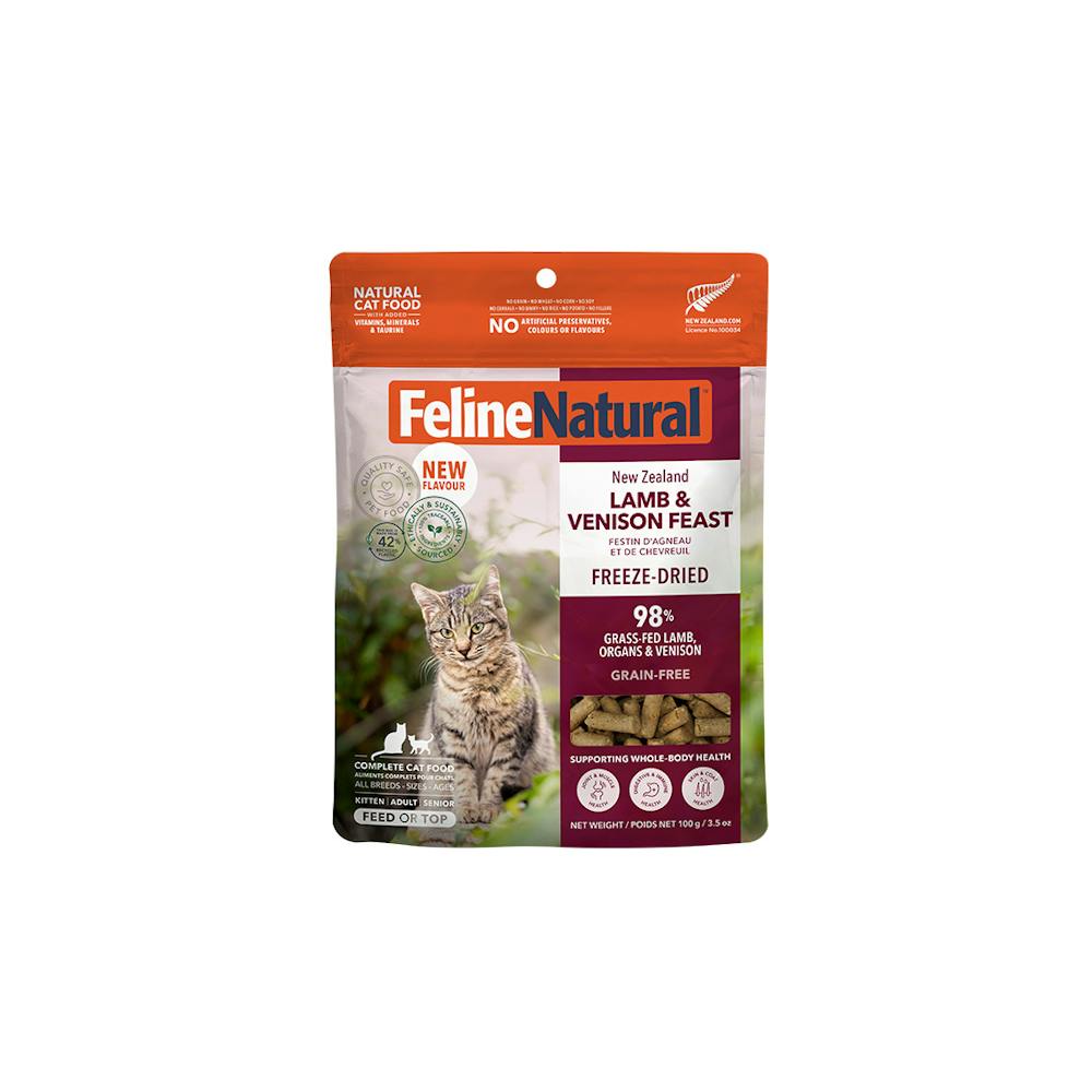 Feline natural freeze-dried lamb & venison feast 100g