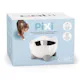Catit pixi elevated feeding dish in white with stainless steel bowl